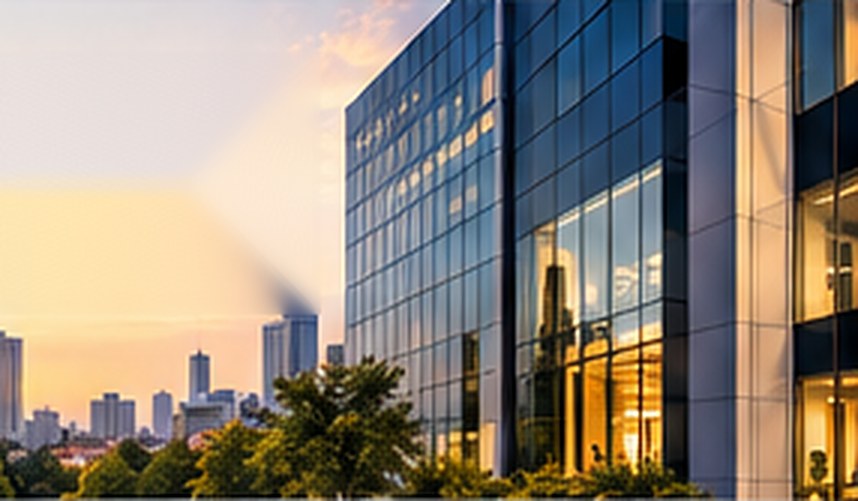 Johannesburg business district at dusk