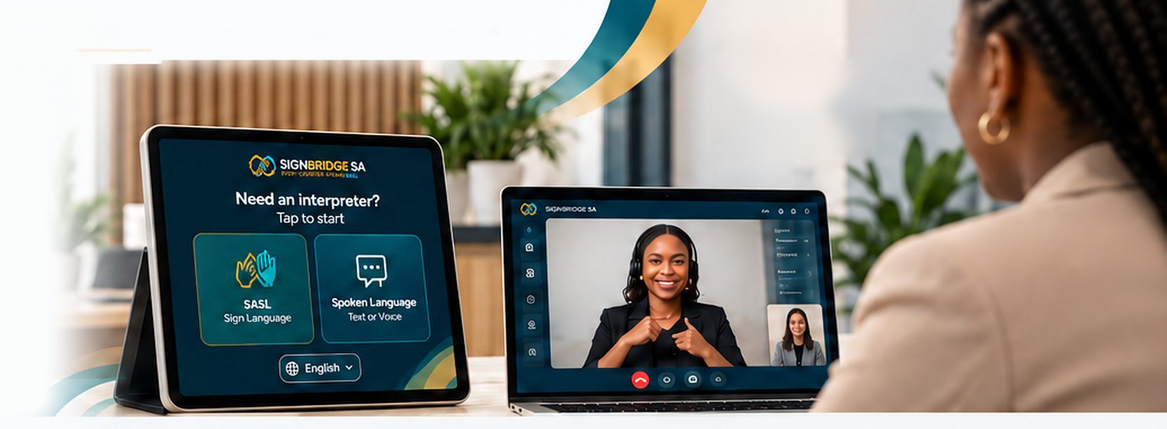 The SignBridge SA tablet and consultant portal